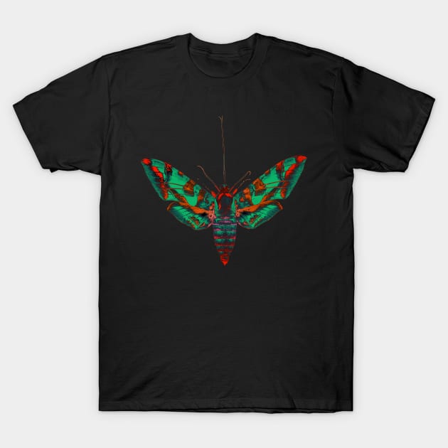 Psychedelic Moth T-Shirt by KalebLechowsk